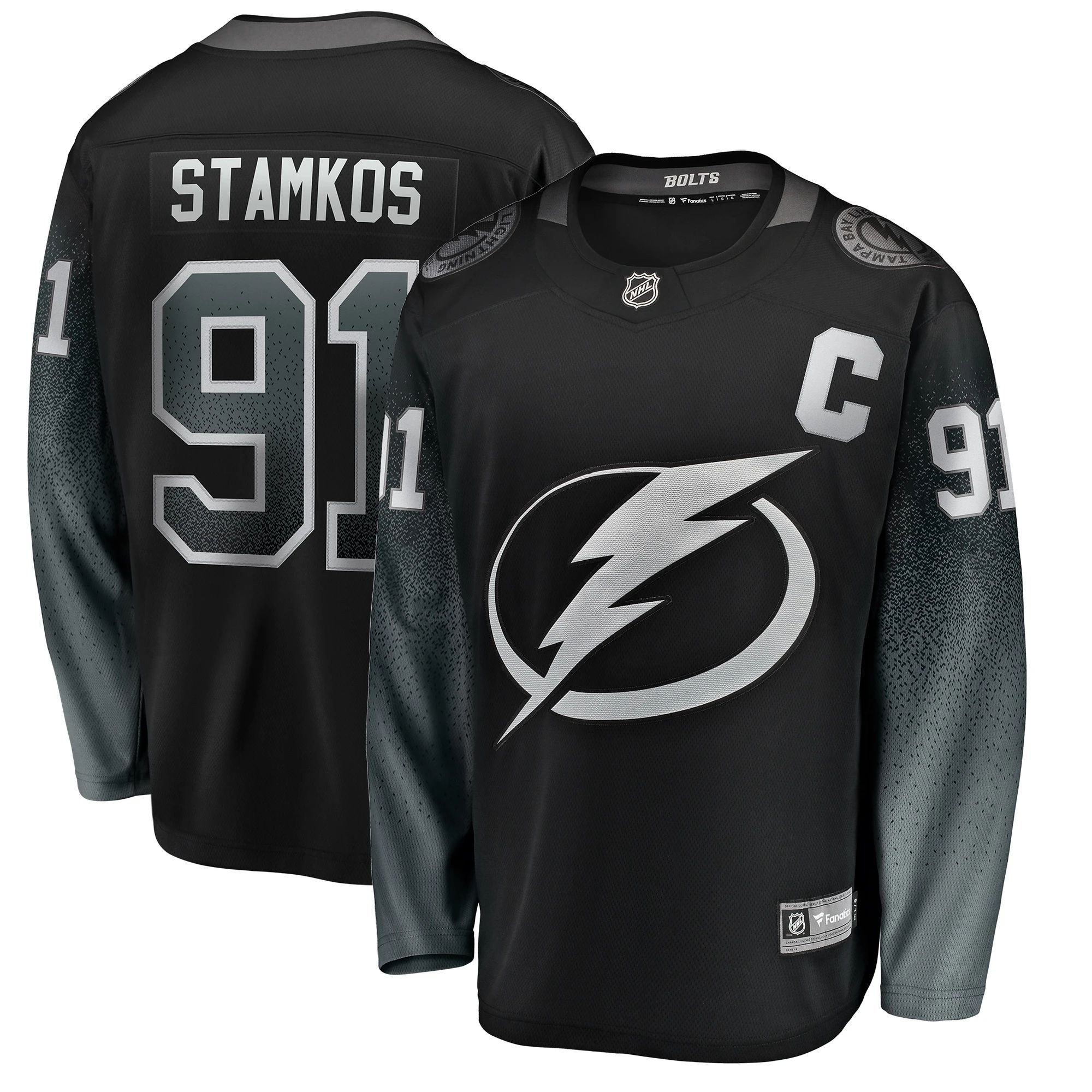 Tampa Bay Lightning Steven Stamkos Black Alternate Breakaway Player NHL Jersey Men's