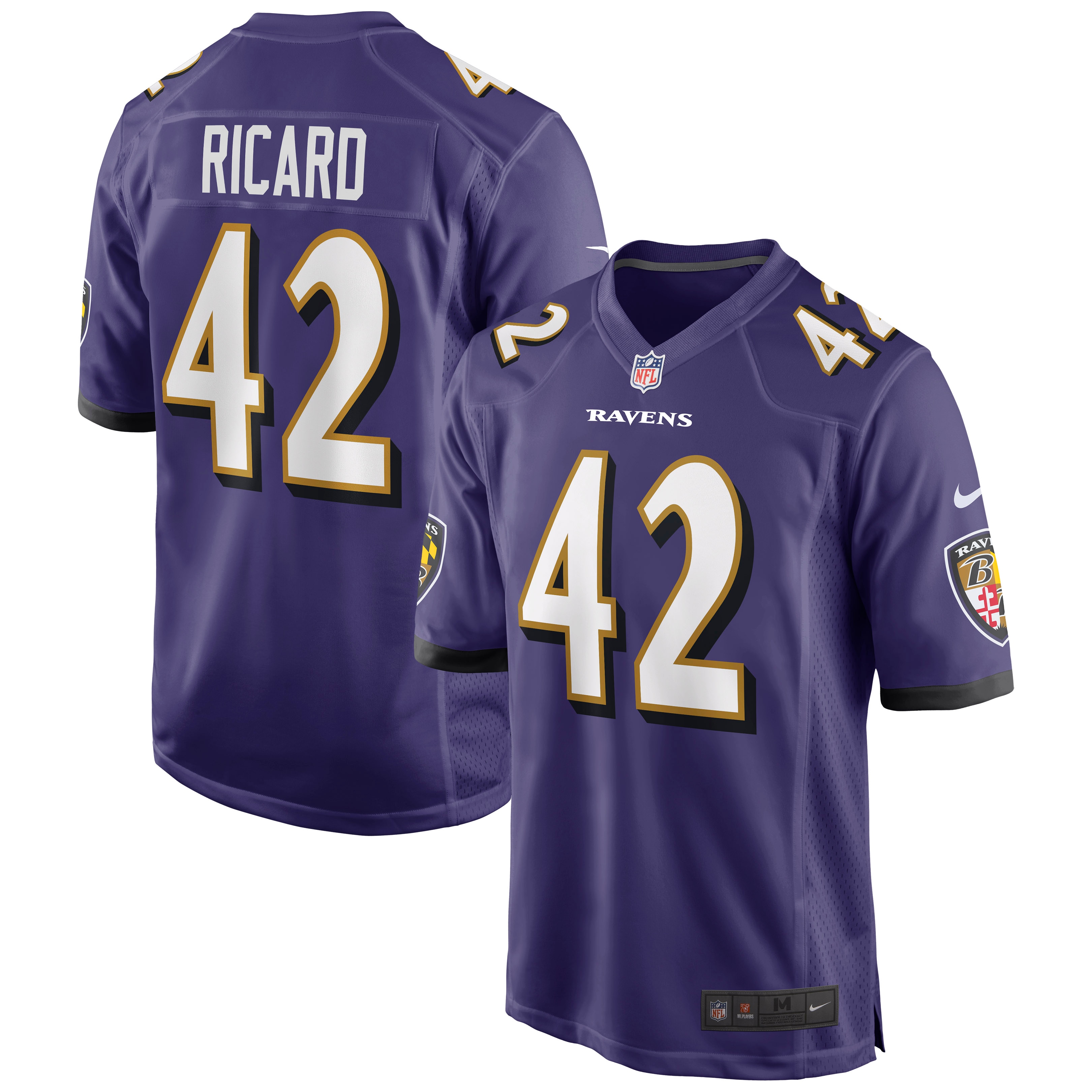 Baltimore Ravens Patrick Ricard Purple Game NFL Jersey Men's