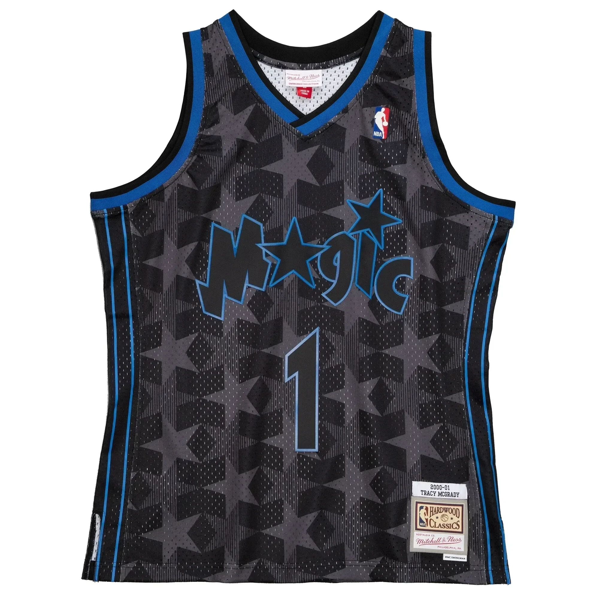 Tracy Mcgrady Orlando Magicc Mitchell Ness 2000-01 Hardwood Classics Reload 2.0 Swingman Black NBA Jersey Men's