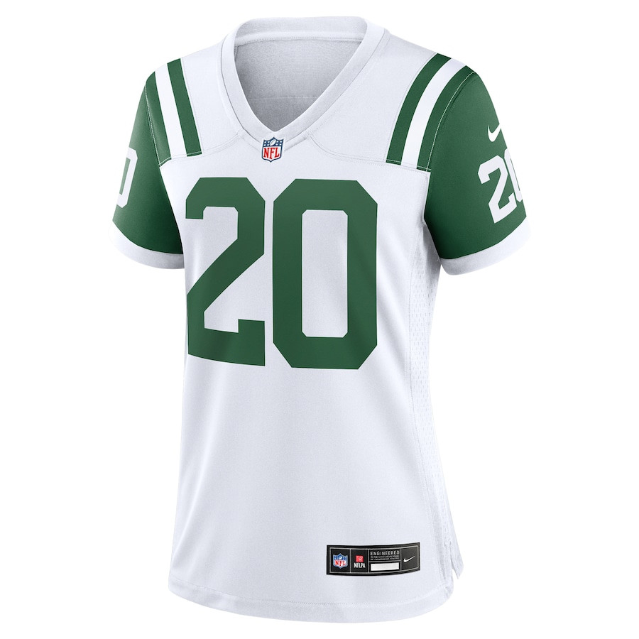 Breece Hall 20 New York Jets Classic Alternate Game White NFL Jersey Women's