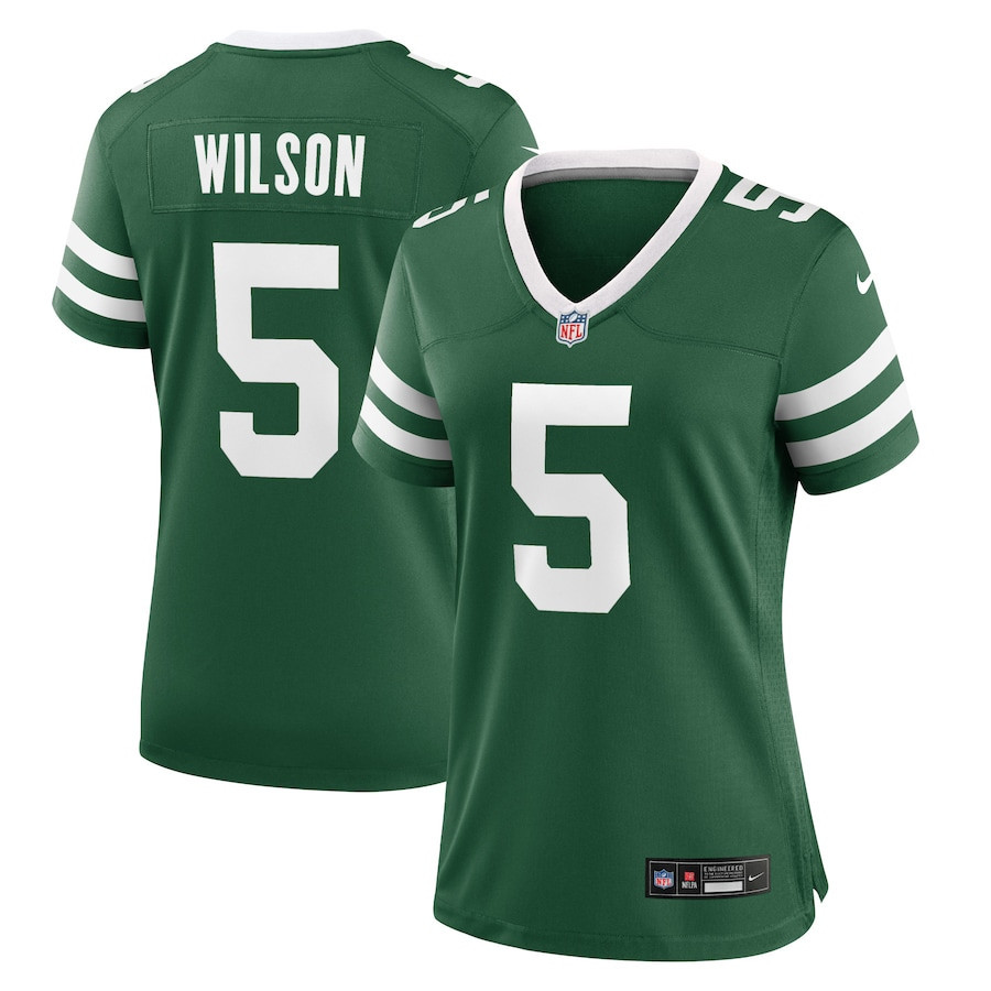 Garrett Wilson 5 New York Jets Game Women, Green NFL Jersey Women's
