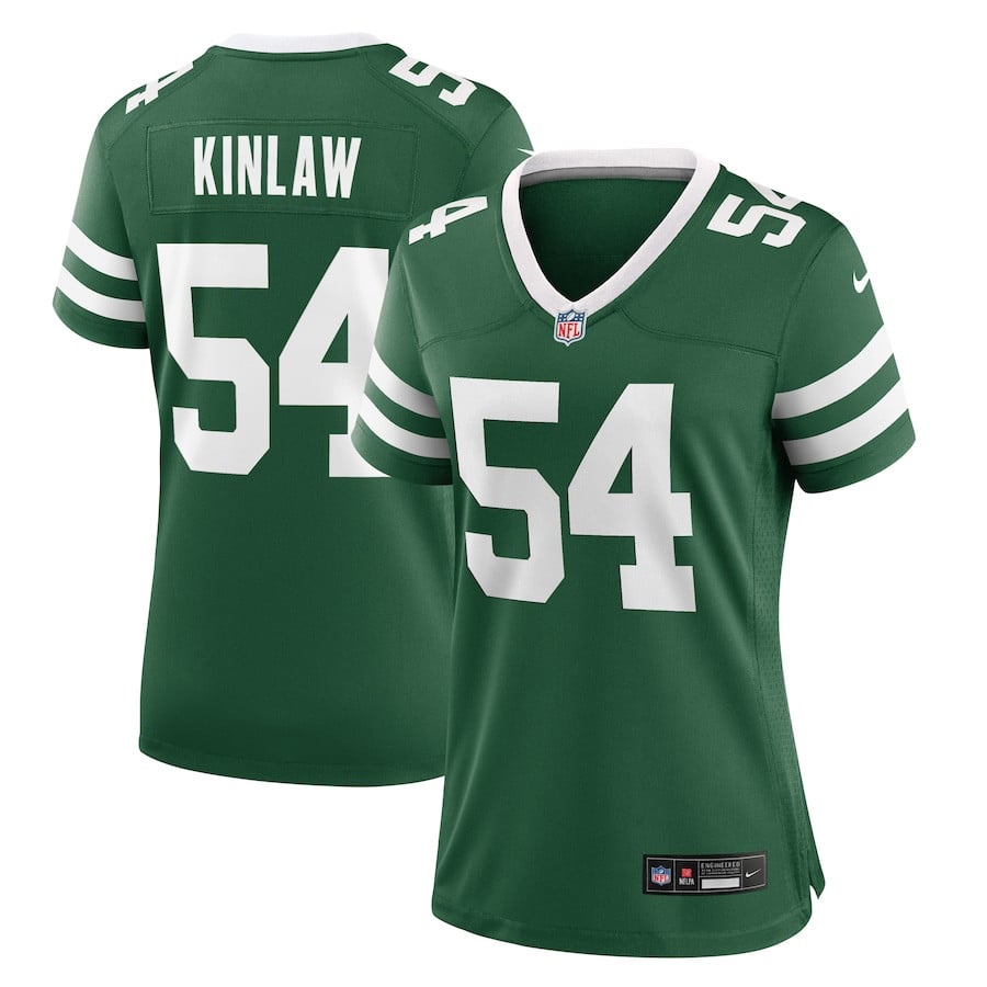 Javon Kinlaw 54 New York Jets Team Game Legacy Green NFL Jersey Women's