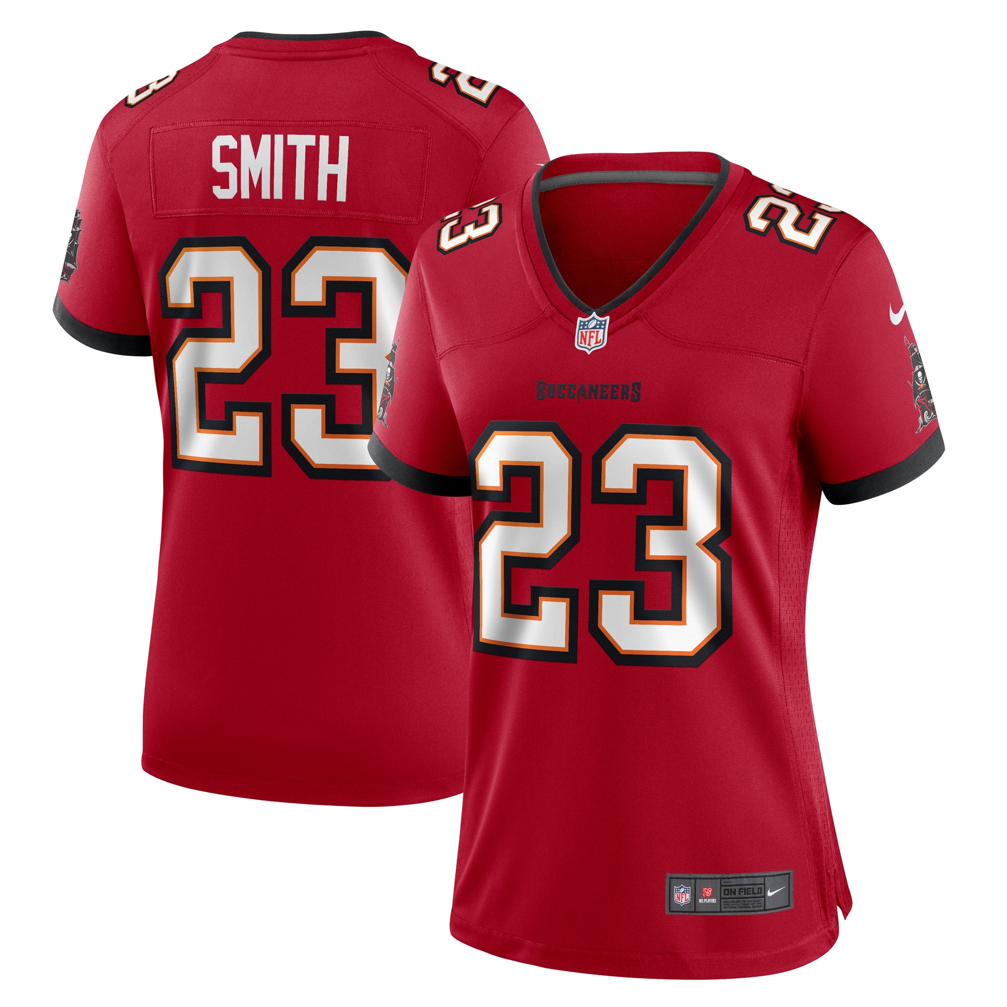 Tampa Bay Buccaneers Tykee Smith Red Game NFL Jersey Women's