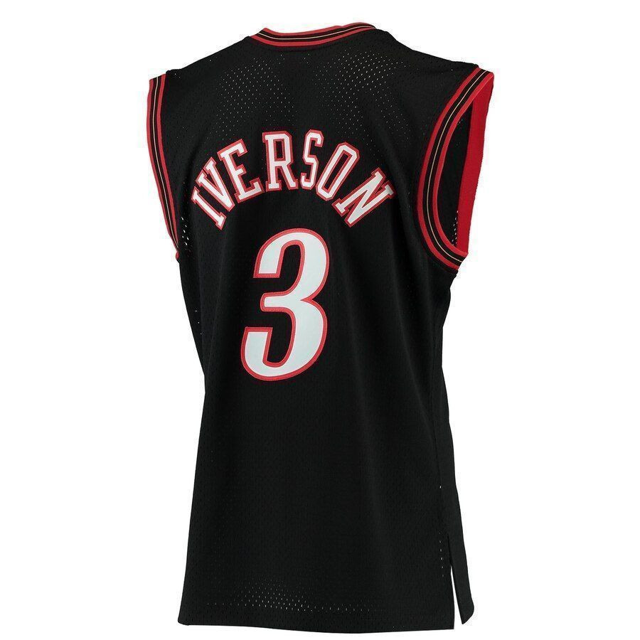 Allen Iverson Philadelphia 76ers Mitchell Ness 2000-01 Hardwood Classics Swingman Black NBA Jersey Men's
