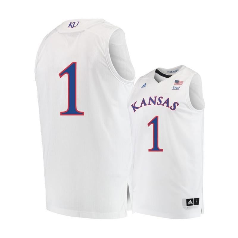 1 Dedric Lawso White Kansas Jayhawks NCAA Jersey Men's