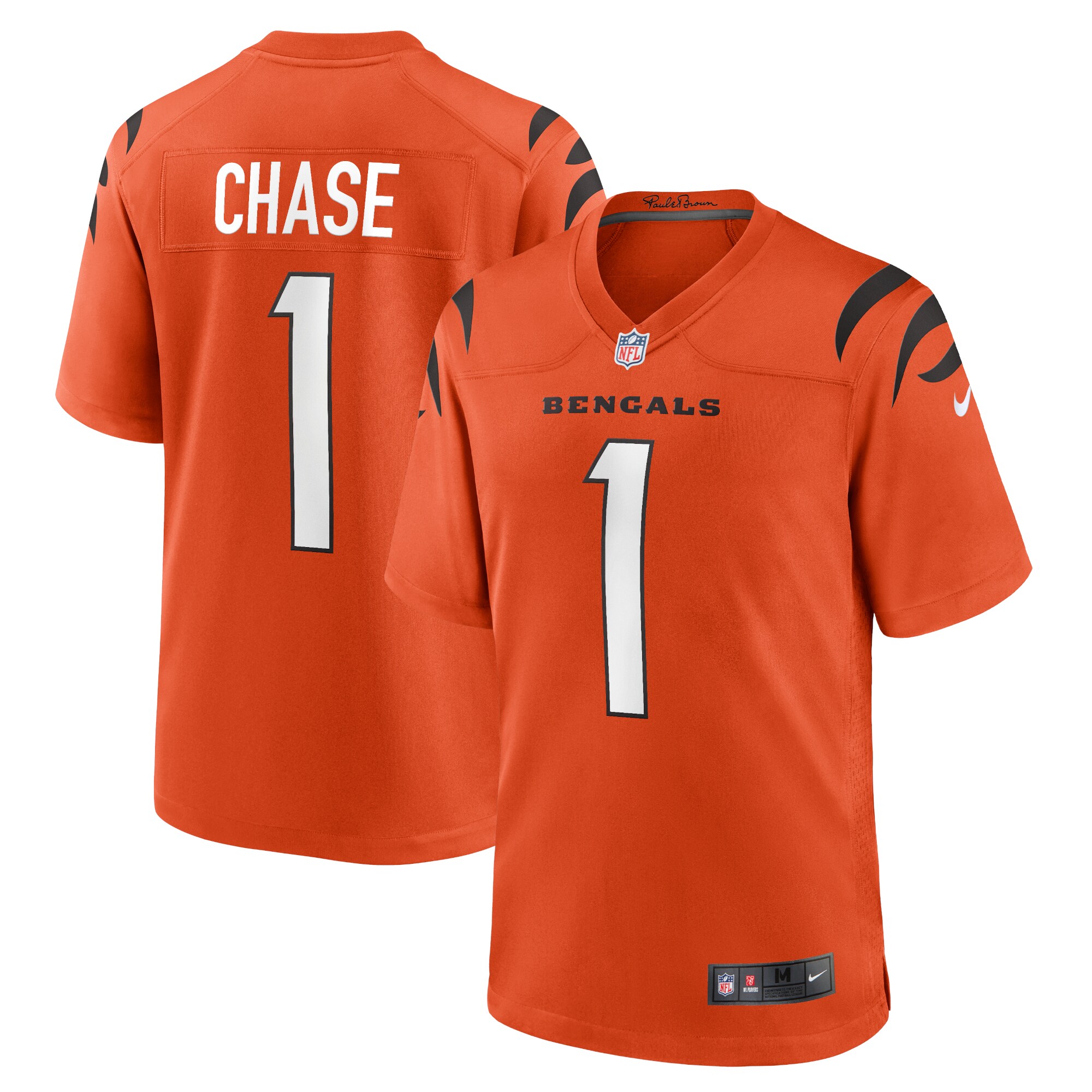 Cincinnati Bengals Ja'Marr Chase Orange Alternate Game NFL Jersey Men's