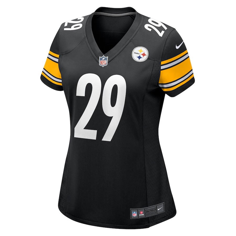 Ryan Watts 29 Pittsburgh Steelers Game Black NFL Jersey Women's