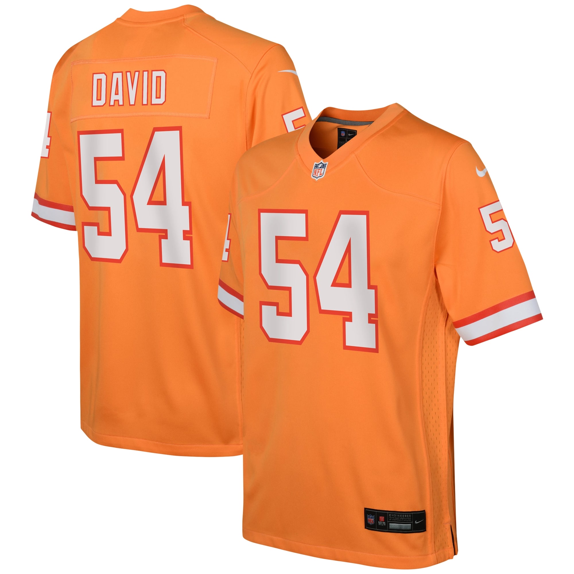 Tampa Bay Buccaneers Lavonte David Orange Game NFL Jersey Youth
