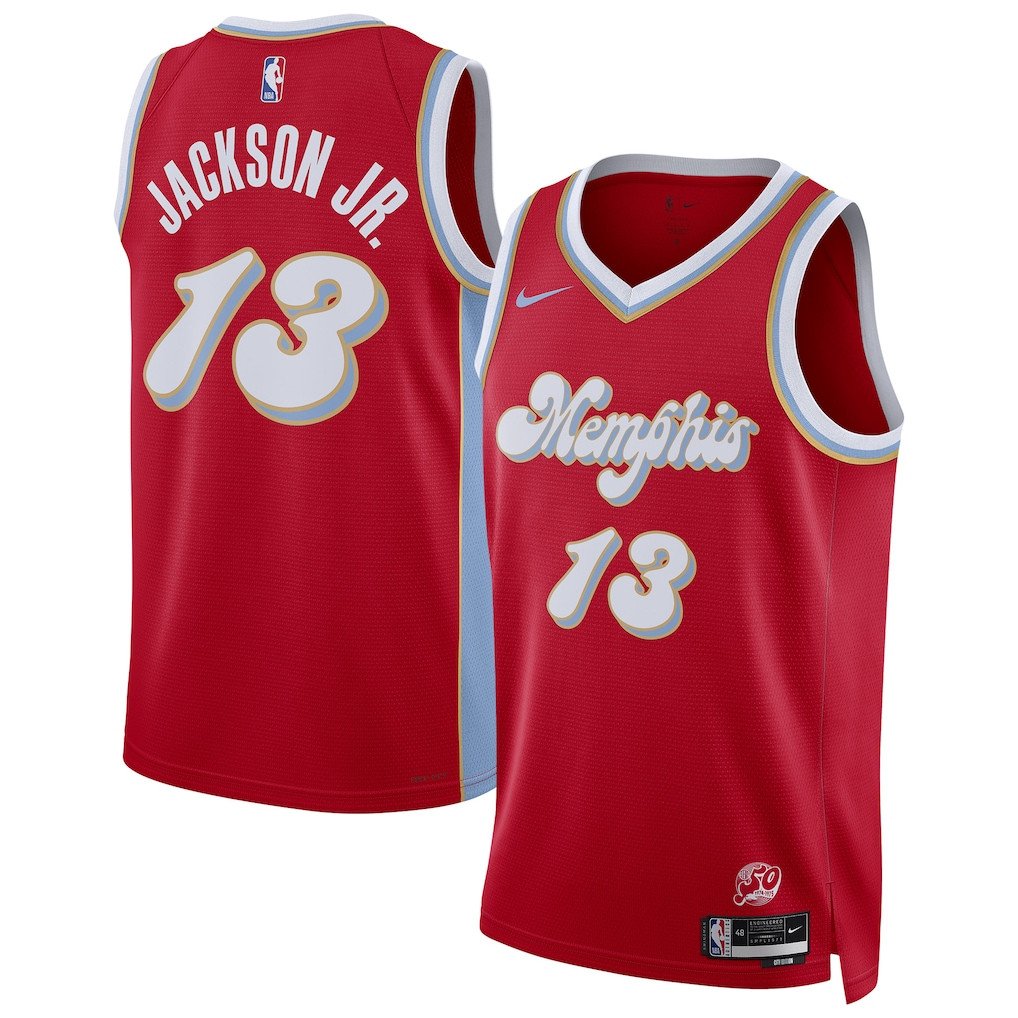 Jaren Jackson Jr. 13 Memphis Grizzlies Unisex 2024/25 Swingman Player City Edition Red NBA Jersey Unisex