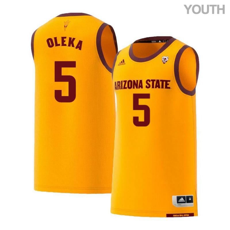 5 Obinna Oleka Yellow Retro Arizona State Sun Devils NCAA Jersey Youth
