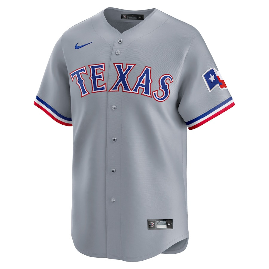 Texas Rangers Away Limited Gray MLB Jersey Men's