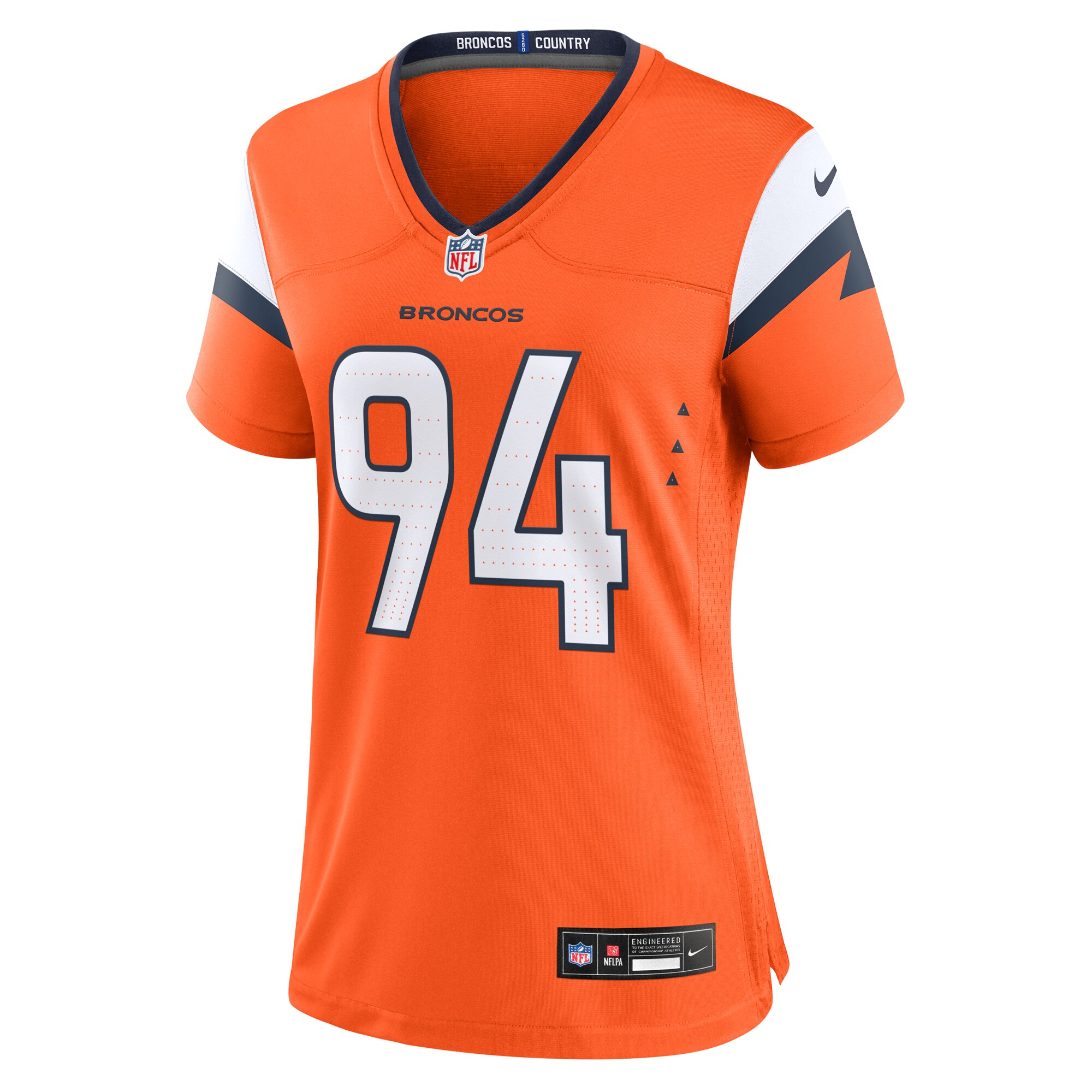 Denver Broncos Jackson Orange Team Game NFL Jersey Women's