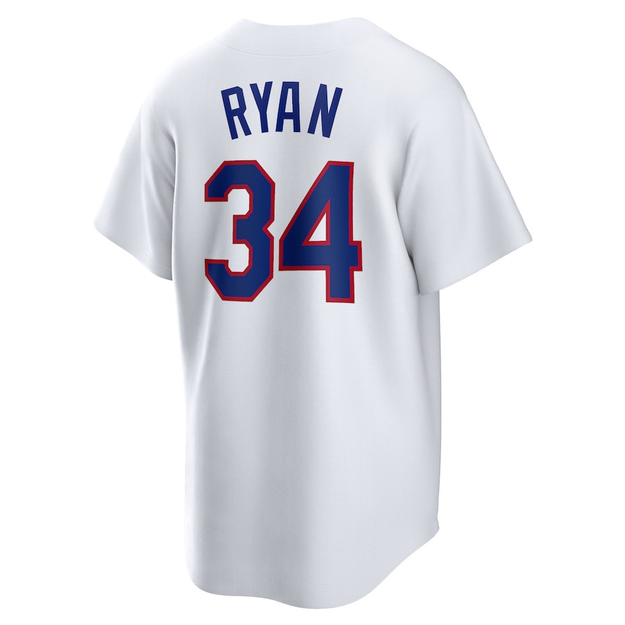 Nolan Ryan 34 Texas Rangers Cooperstown Collection Home White MLB Jersey Men's