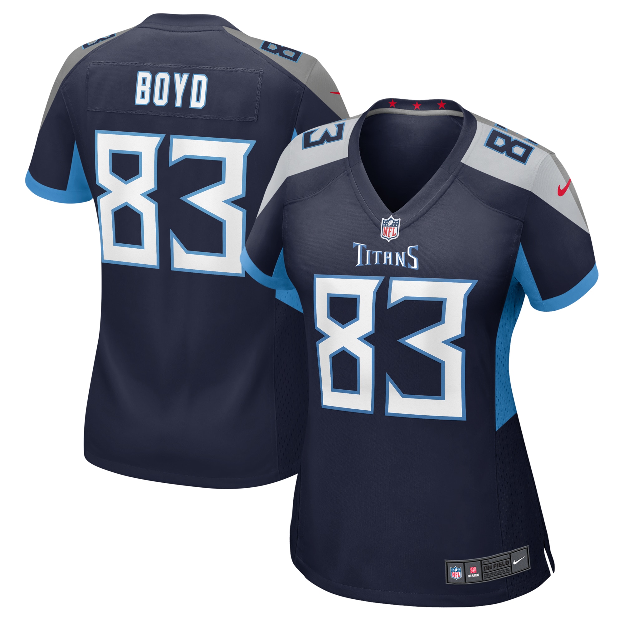 Tennessee Titans Tyler Boyd Navy Game NFL Jersey Women's