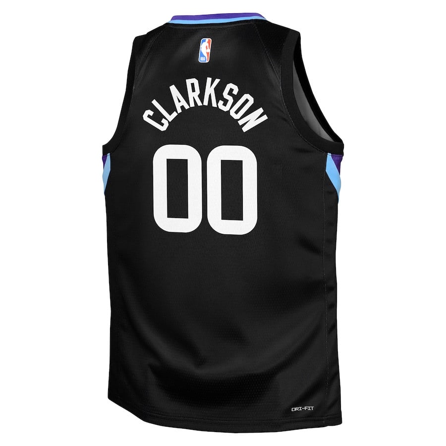 Jordan Clarkson 00 Utah Jazz 2024/2 Swingman Statement Edition Black NBA Jersey Youth