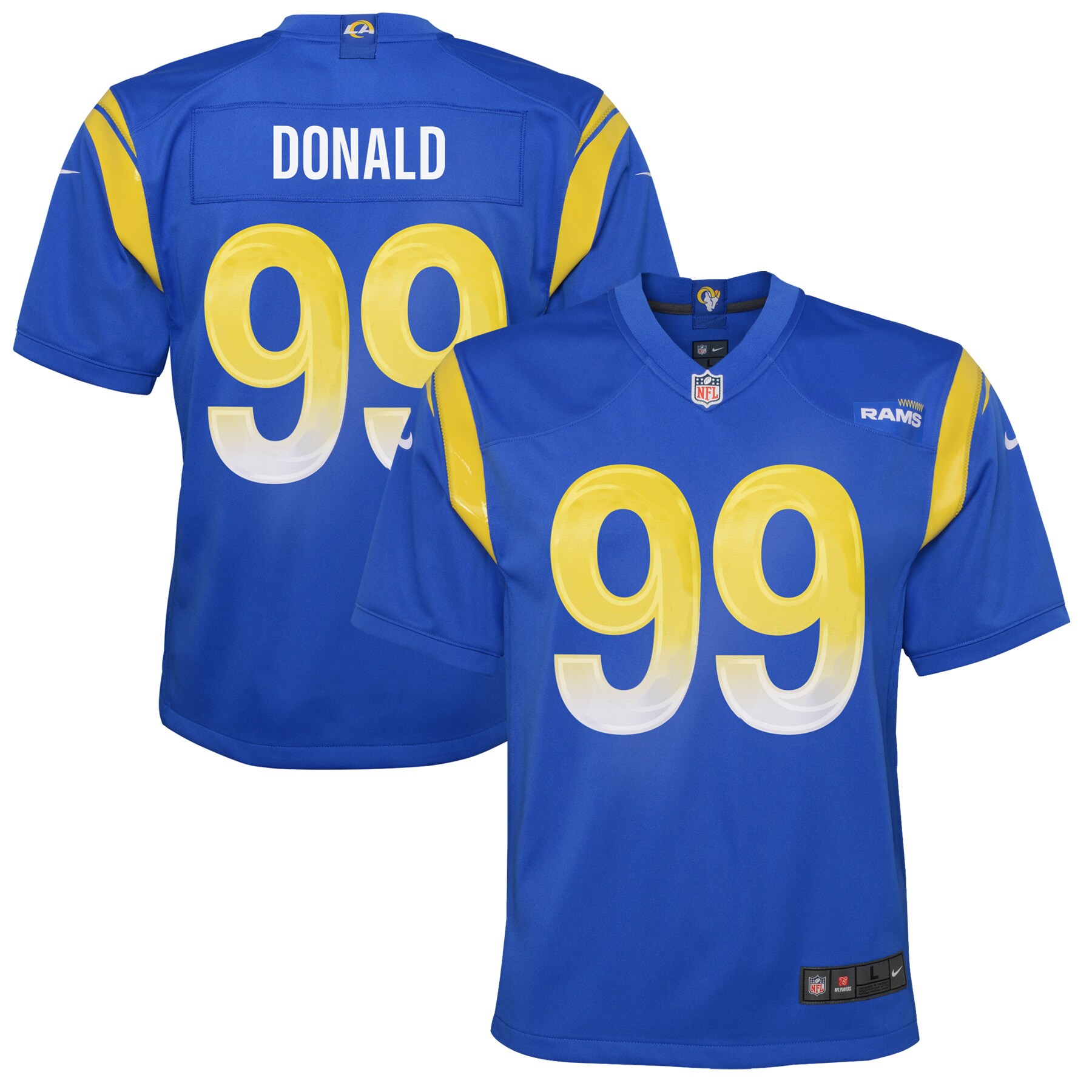 Los Angeles Rams Aaron Donald Royal Game NFL Jersey Youth