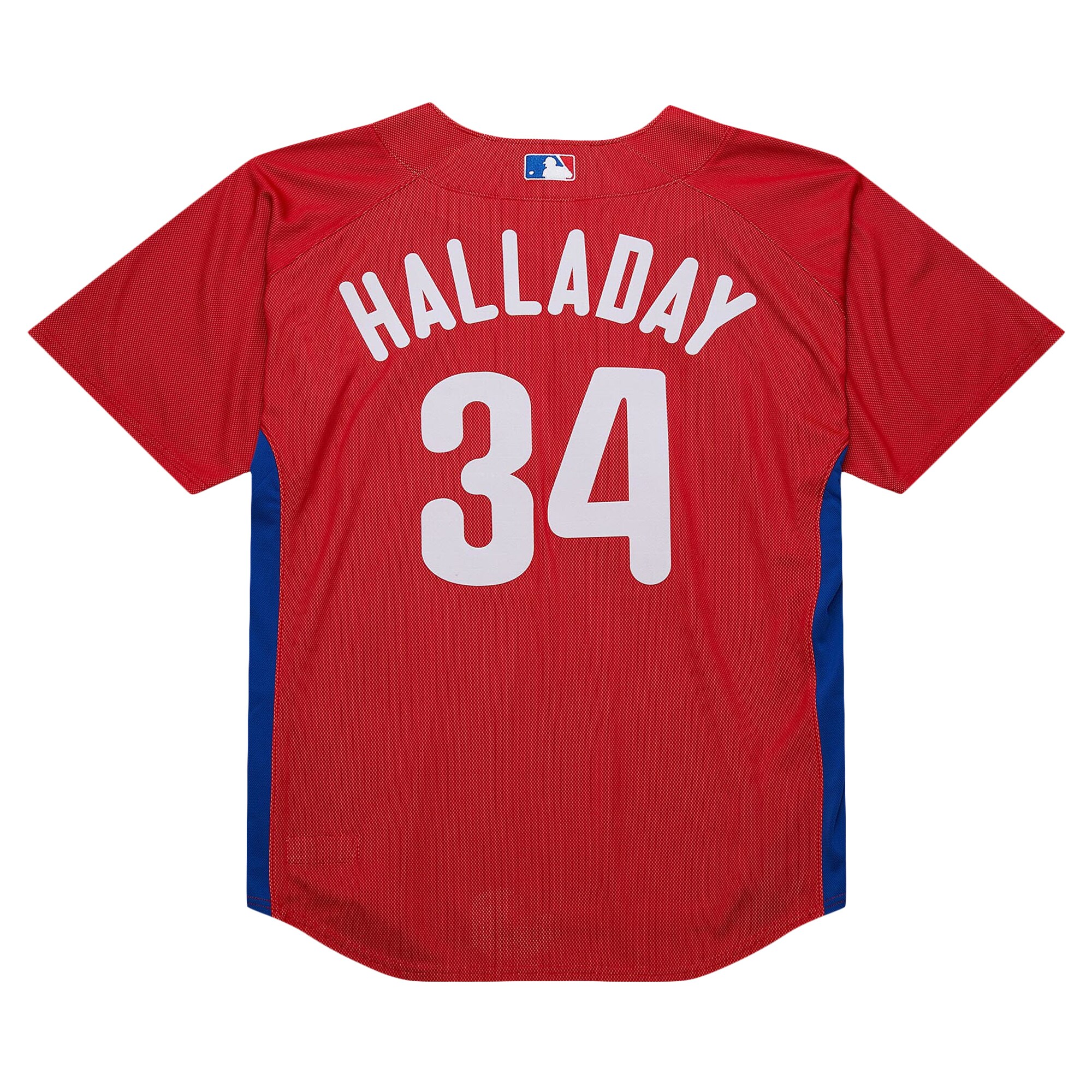 Philadelphia Phillies Roy Halladay Mitchell Ness Red Cooperstown Collection 2010 Batting Practice MLB Jersey Men's