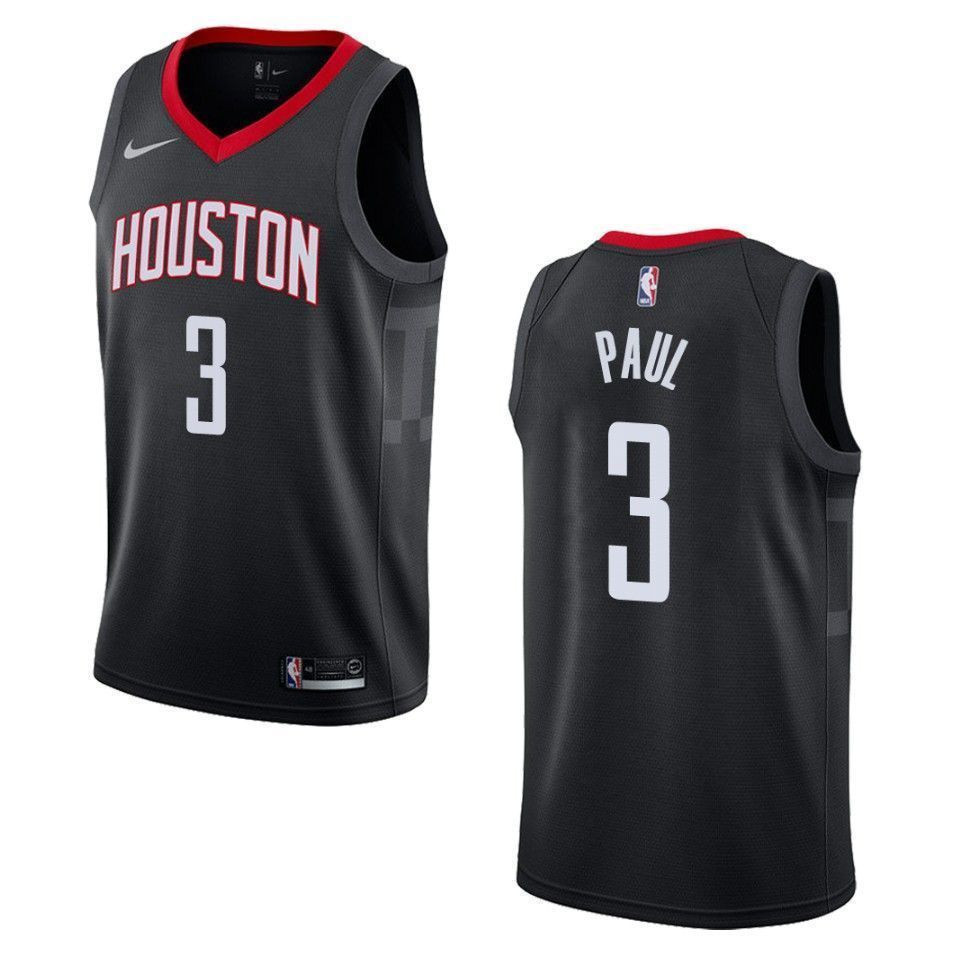 Houston Rockets 3 Chris Paul Statement Swingman Black NBA Jersey Men's