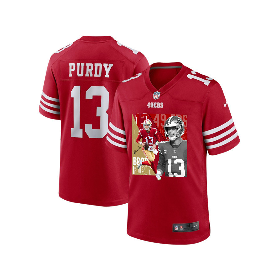 Brock Purdy 13 San Francisco 49ers The Son of Steel Game Scarlet NFL Jersey Youth