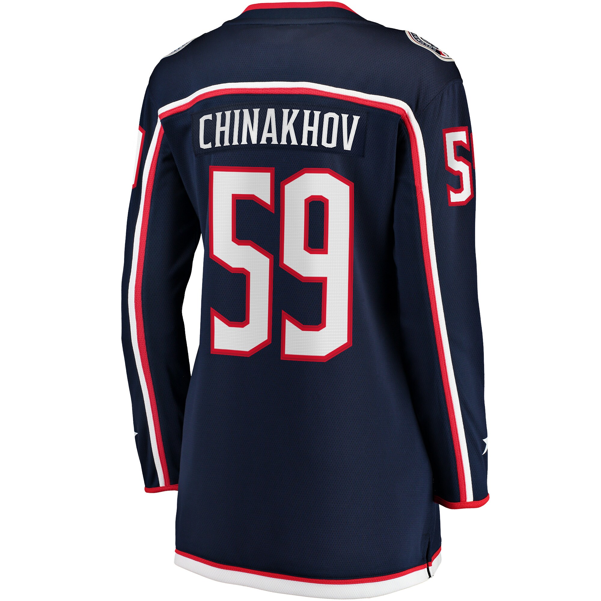 Columbus Blue Jackets Yegor Chinakhov Navy Home Breakaway Player NHL Jersey Women's