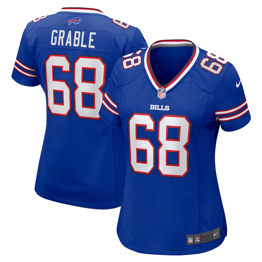 Tylan Grable 68 Buffalo Bills Game Royal NFL Jersey Women's