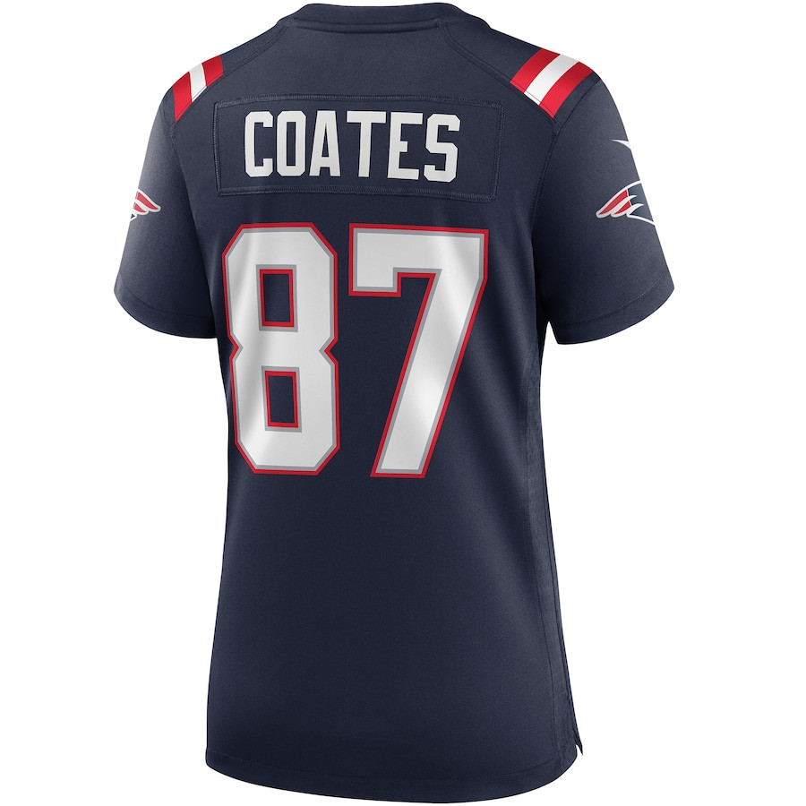 Ben Coates 87 New England Patriots Game Retired Navy NFL Jersey Women's