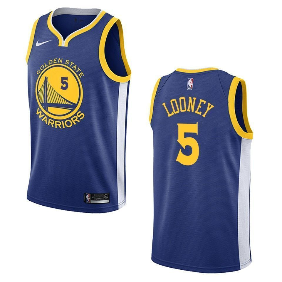Golden State Warriors 5 Kevon Looney Icon Swingman Blue NBA Jersey Men's