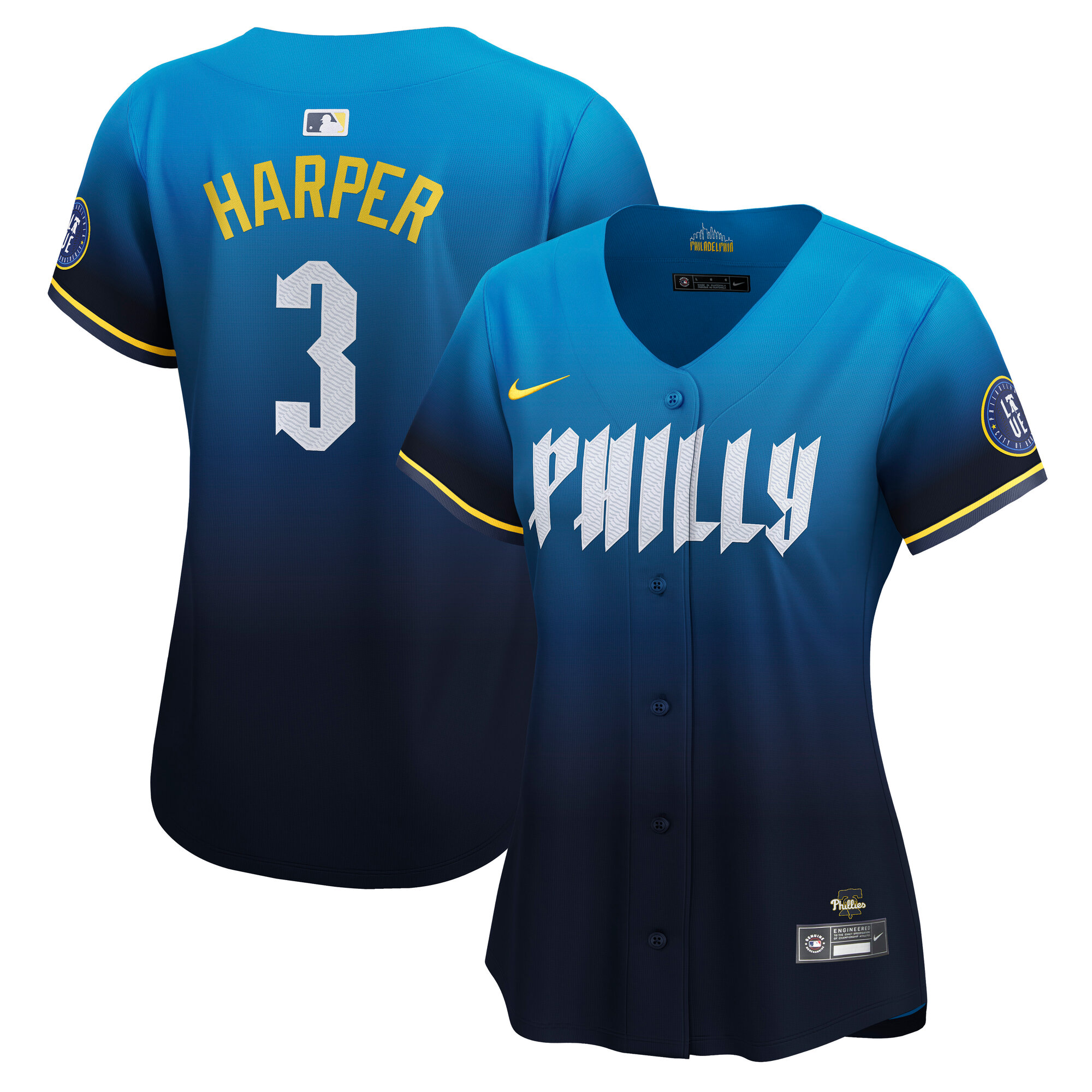 Philadelphia Phillies Bryce Harper Blue City Connect Limited MLB Jersey Women's