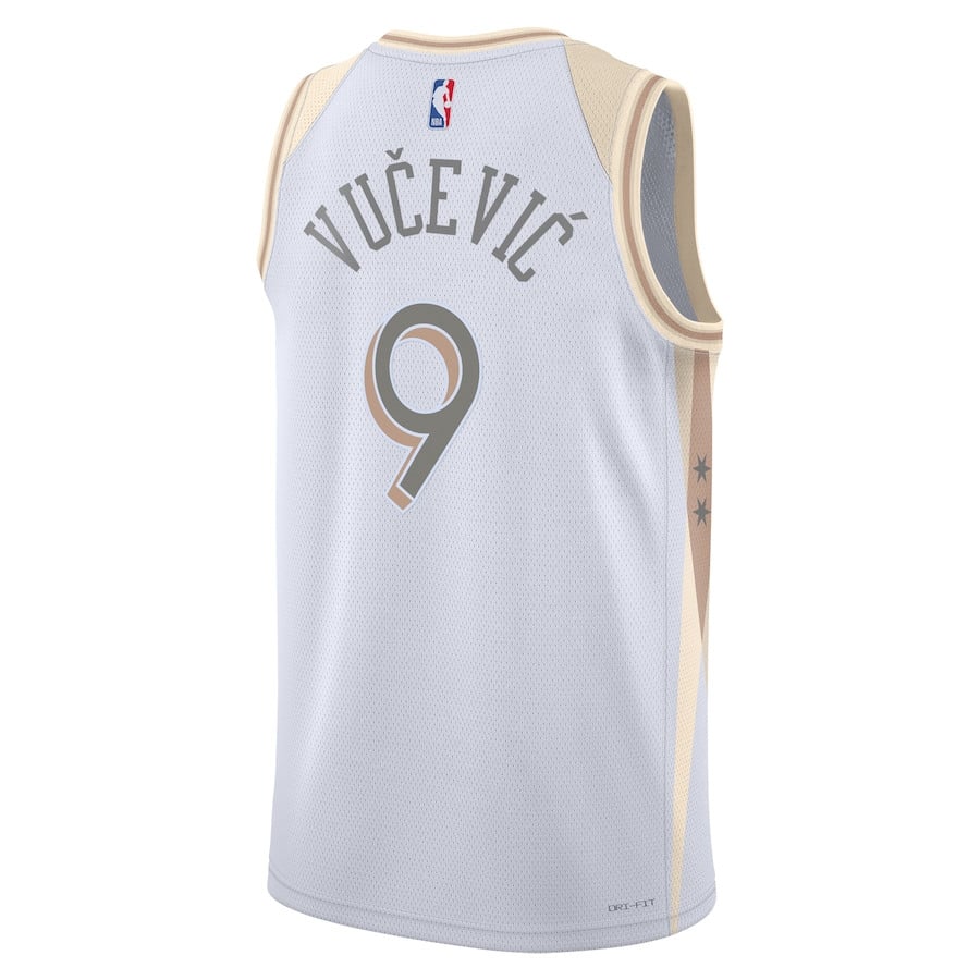 Nikola Vu??evi???9 Chicago Bulls Unisex 2024/25 Swingman Player City Editio White NBA Jersey Unisex