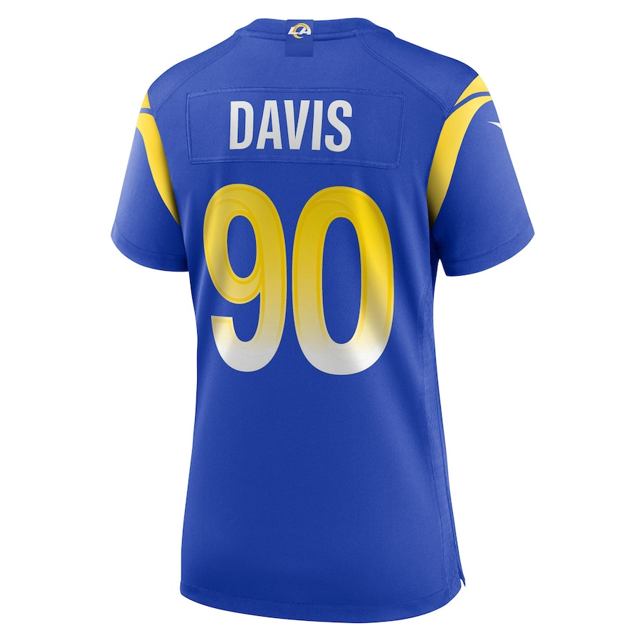 Tyler Davis 90 Los Angeles Rams Game Royal NFL Jersey Women's