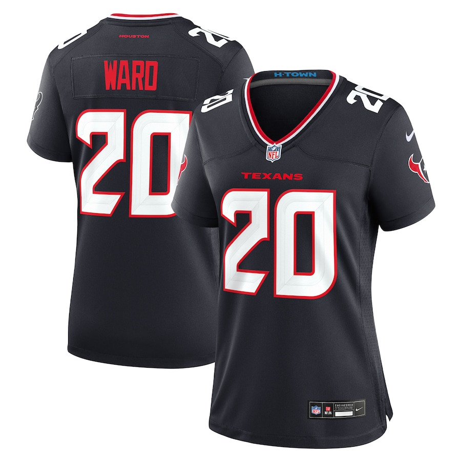 Jimmie Ward 20 Houston Texans Team Game Navy NFL Jersey Women's