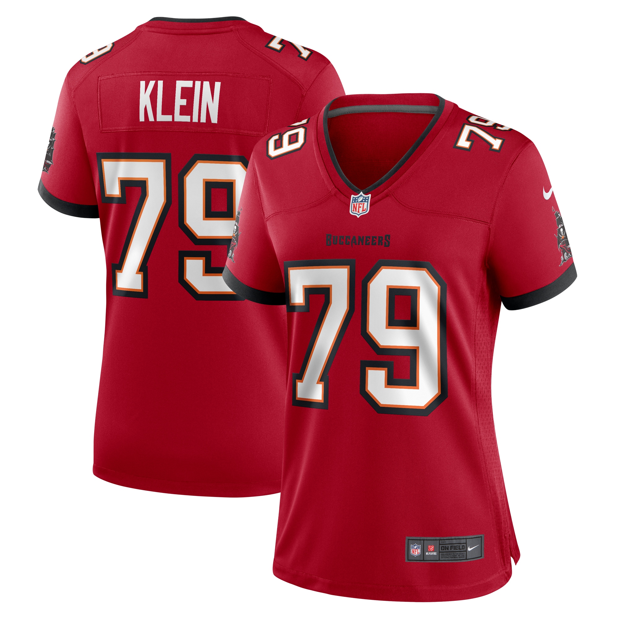 Tampa Bay Buccaneers Elijah Klein Red Game NFL Jersey Women's