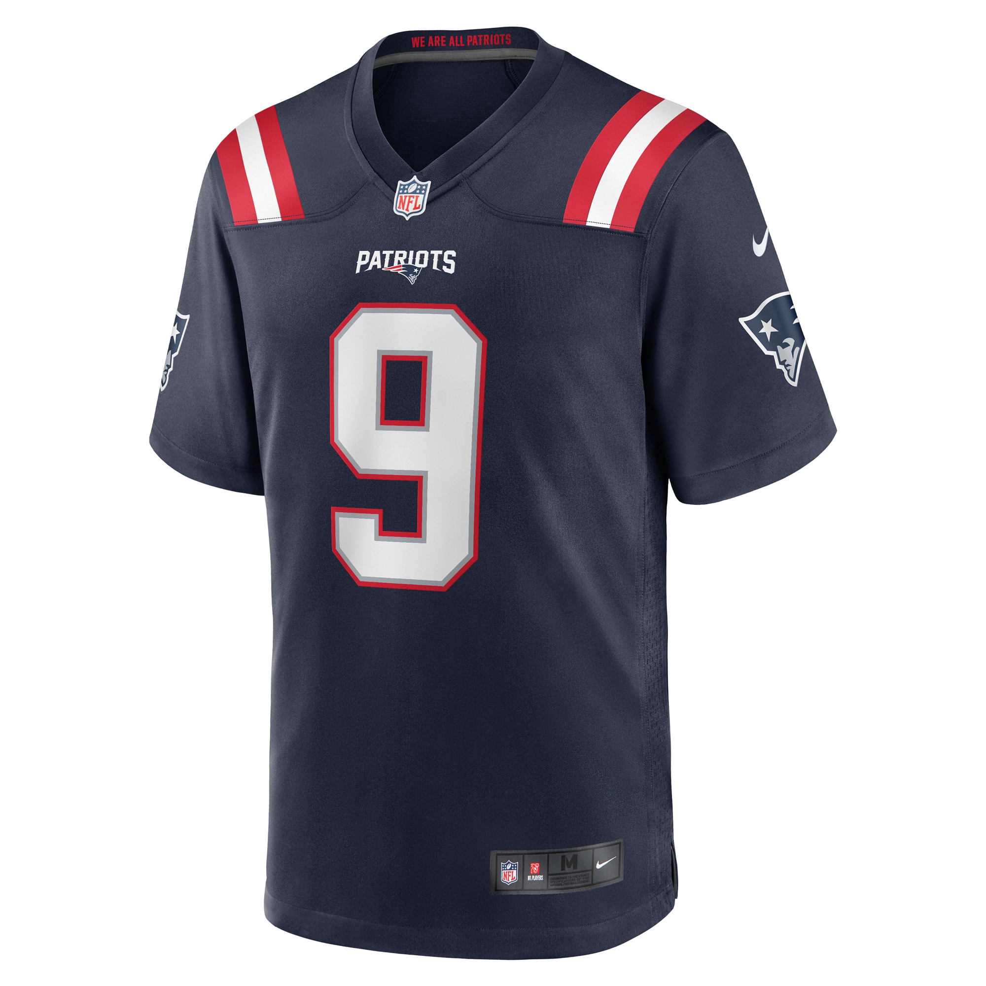 New England Patriots Kayshon Boutte Navy Game NFL Jersey Men's