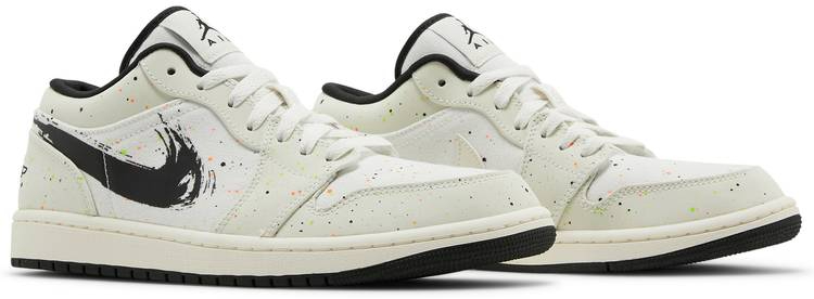 Air Jordan 1 Low Brushstroke Swoosh-Paint Splatter DM3528-100