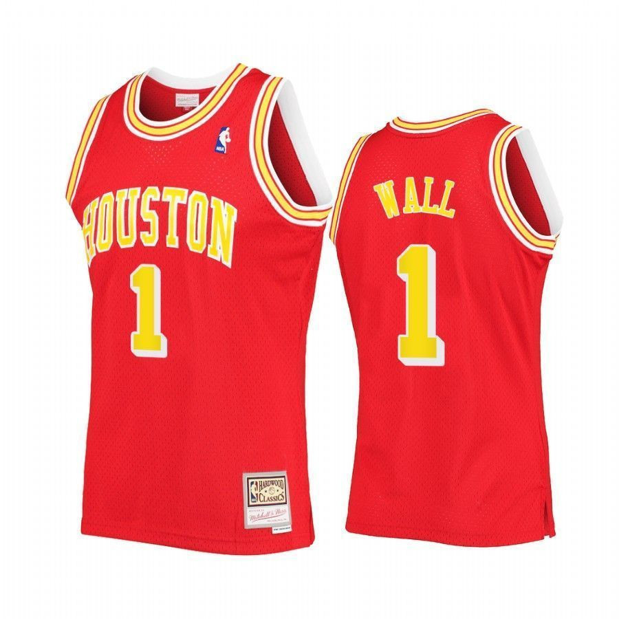 John Wall 1 Houston Rockets Red Hardwood Classics NBA Jersey Men's