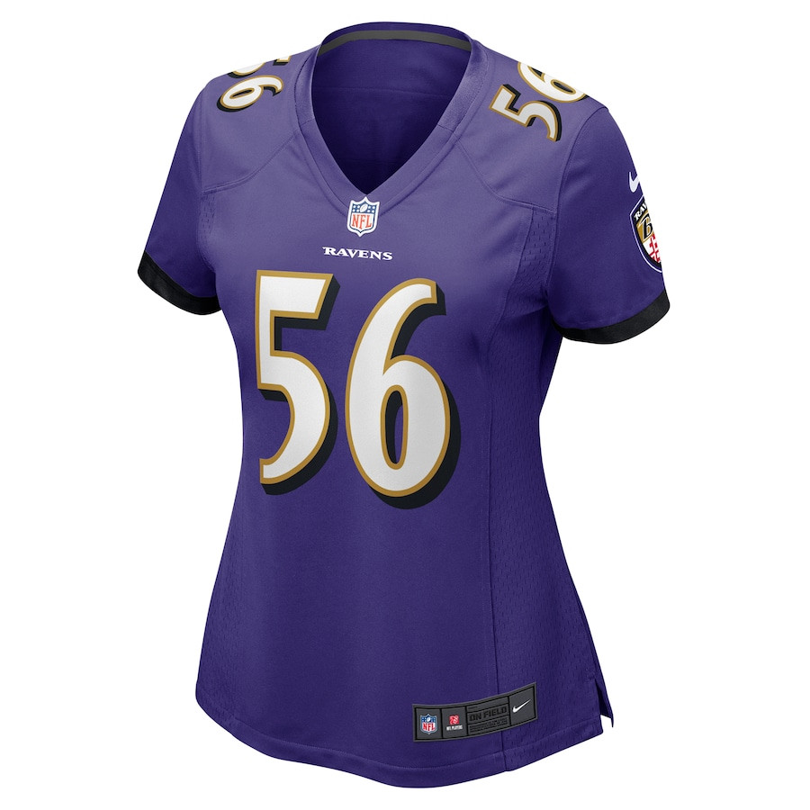 Deion Jennings 56 Baltimore Ravens Game Purple NFL Jersey Women's