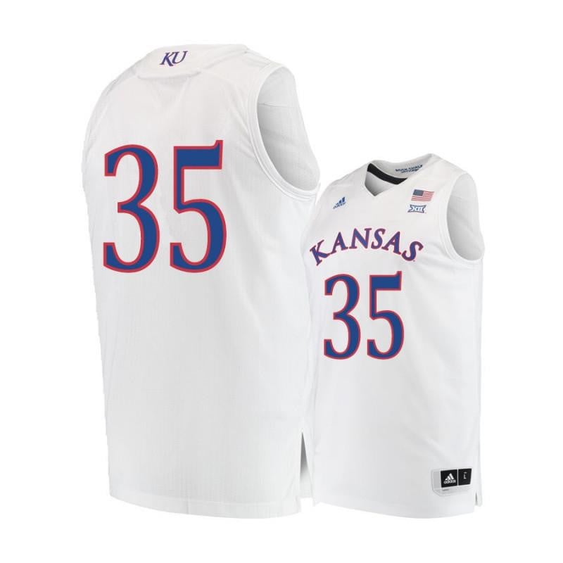35 Udoka Azubuik White Kansas Jayhawks NCAA Jersey Men's