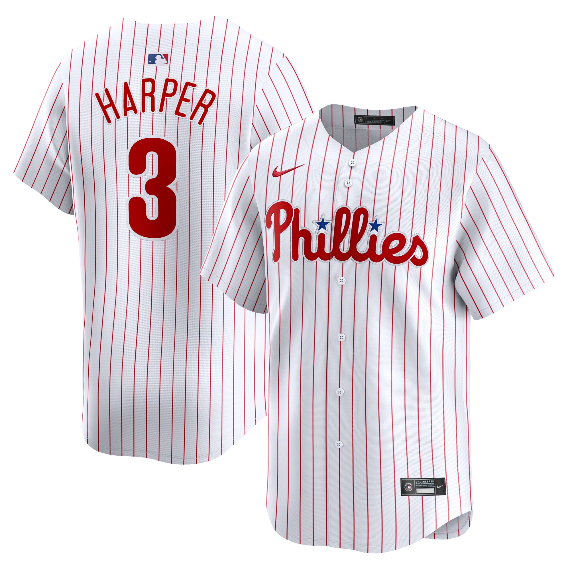 Philadelphia Phillies Bryce Harper White Home Limited Player MLB Jersey Youth