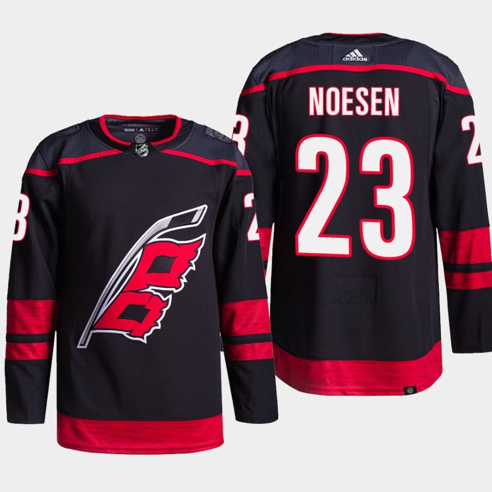 Stefan Noesen 23 Carolina Hurricanes Black Primegreen Alternate NHL Jersey Men's