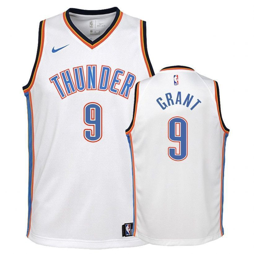 Thunder Jerami Grant 9 Associatio White NBA Jersey Youth