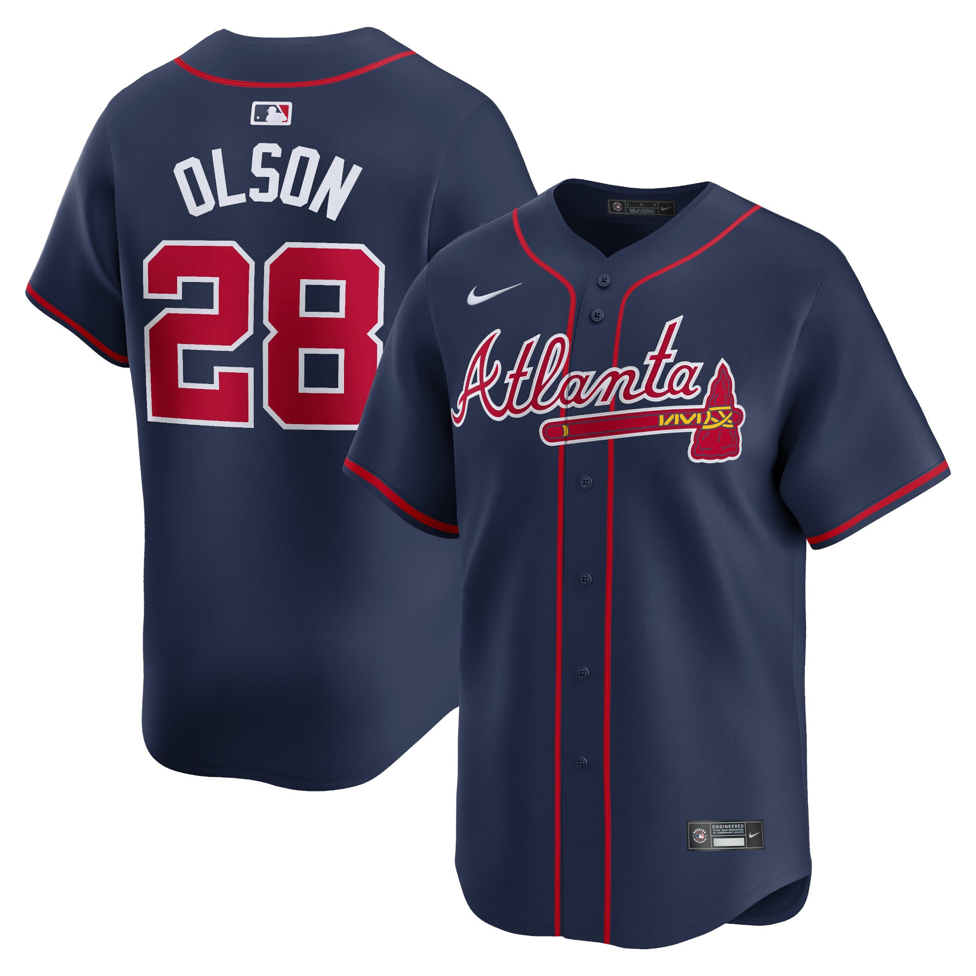 Atlanta Braves Matt Olson Navy Alternate Limited Player MLB Jersey Men's