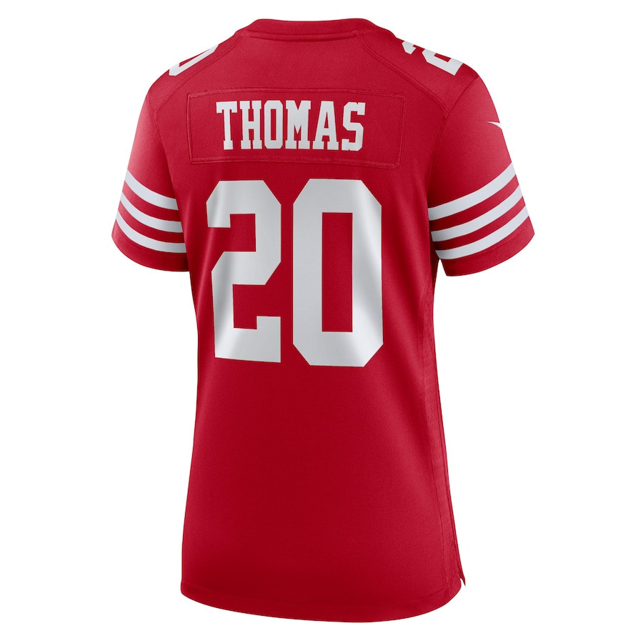Ambry Thomas 20 San Francisco 49ers Game Scarlet NFL Jersey Women's