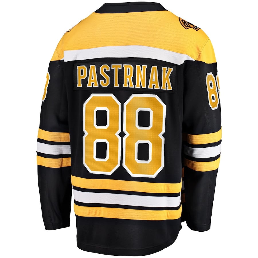 David Pastrnak 88 Boston Bruins Home Breakaway Black NHL Jersey Men's