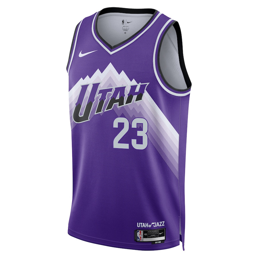 Lauri Markkanen 23 Utah Jazz 2023/24 City Edition Swingman Purple NBA Jersey Men's