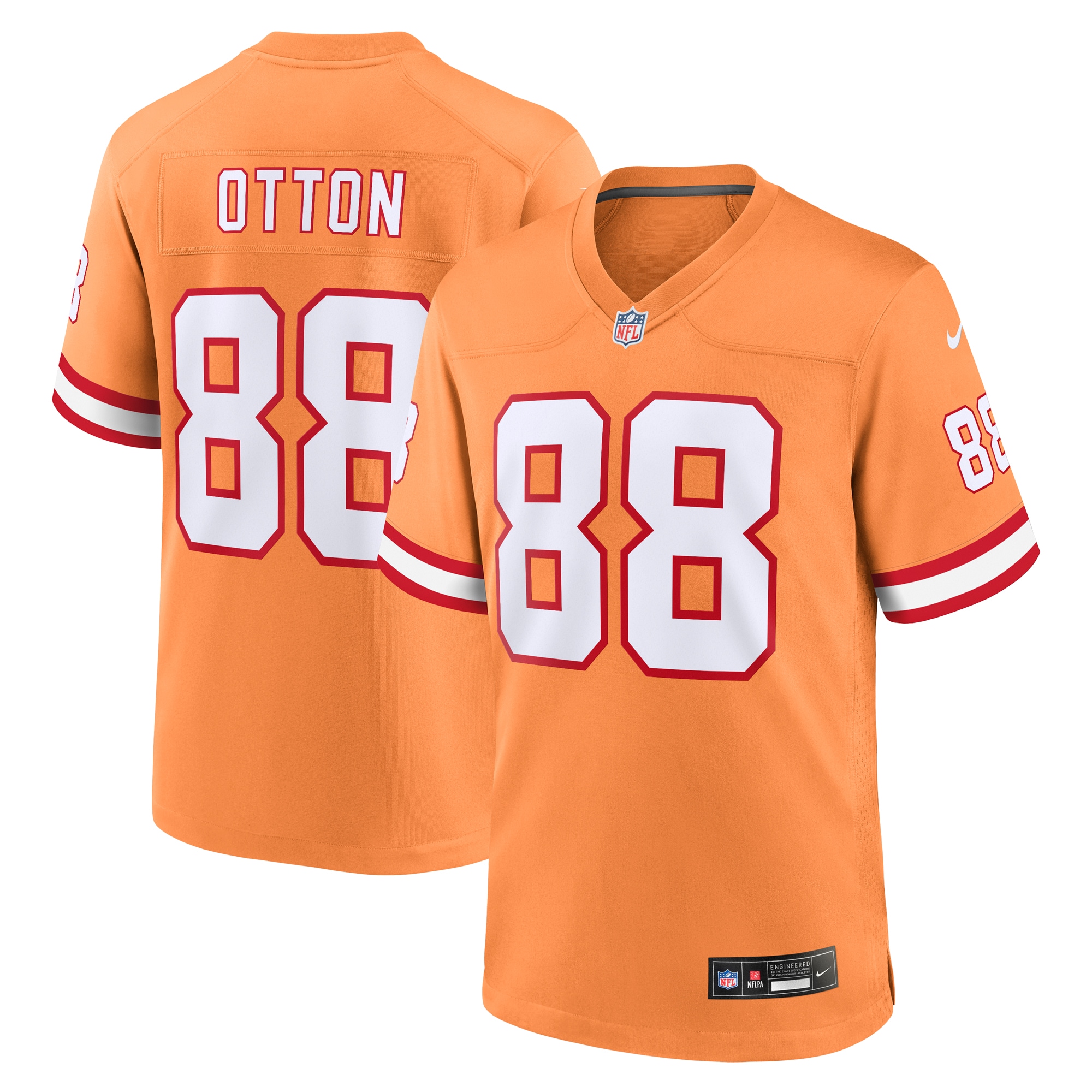 Tampa Bay Buccaneers Cade Otton Orange Throwback Game NFL Jersey Men's
