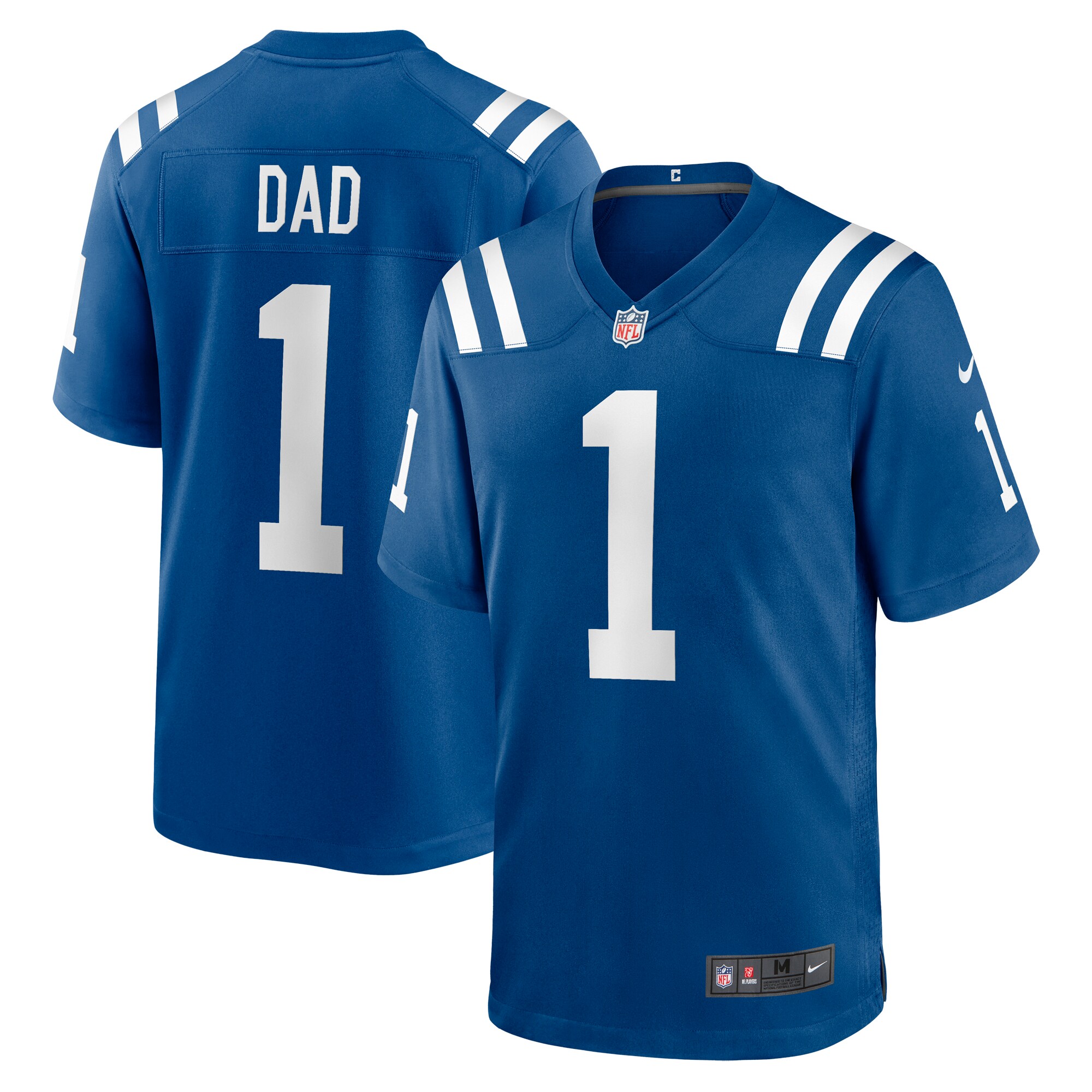 Indianapolis Colts Number 1 Dad Royal Game NFL Jersey Men's