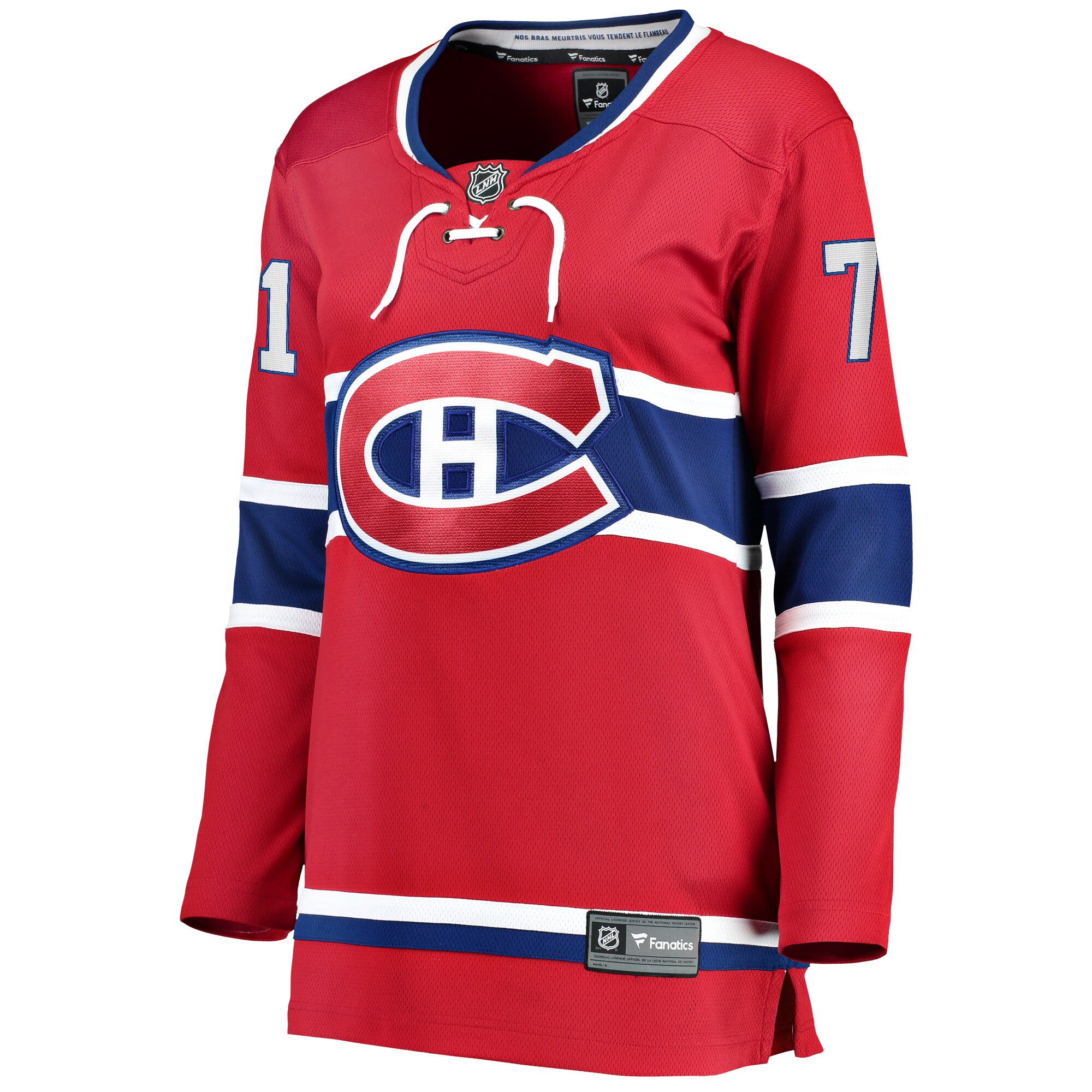 Montreal Canadiens Jake Evans Red Home Breakaway Player NHL Jersey Women's