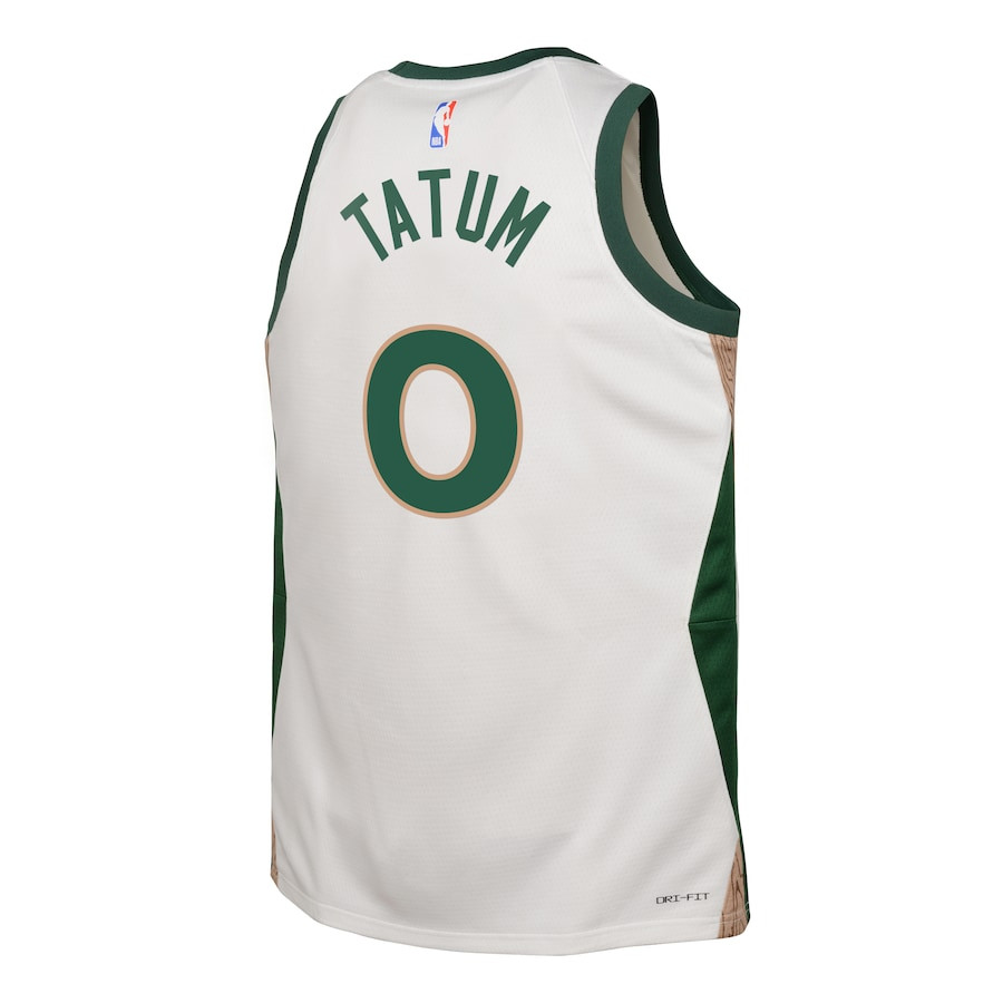 Jayson Tatum 0 Boston Celtics 2023/24 City Edition Swingma White NBA Jersey Youth