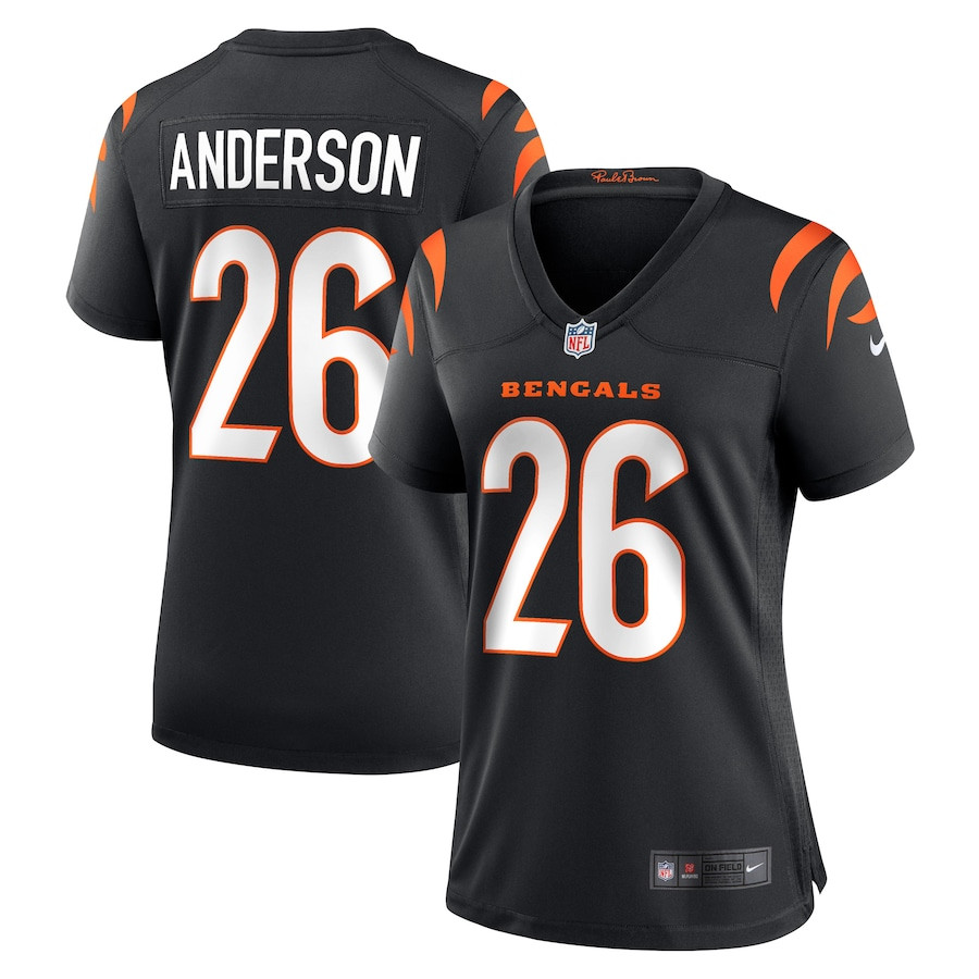 Tycen Anderson 26 Cincinnati Bengals Game Black NFL Jersey Women's