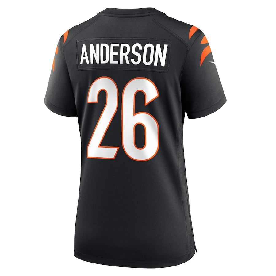 Tycen Anderson 26 Cincinnati Bengals Game Black NFL Jersey Women's